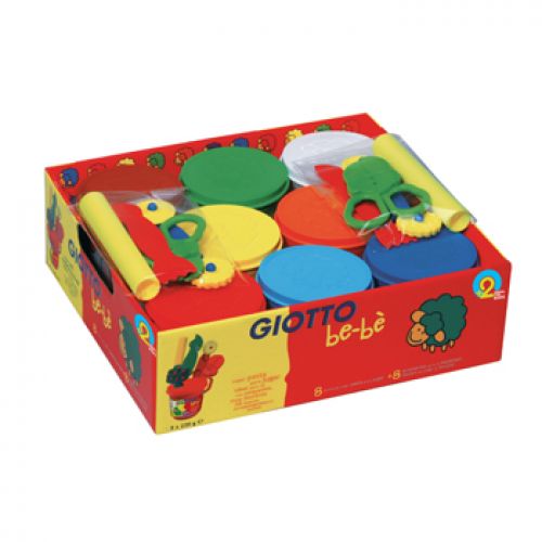 Pasta Modelar Giotto Be-Be 220gr x 8 cores + 8 Acessorios , Giotto , 160463200 , 8000825463204